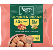 Load image into Gallery viewer, Natures Menu 60/40 Beef &amp; Chicken Nuggets 1kg
