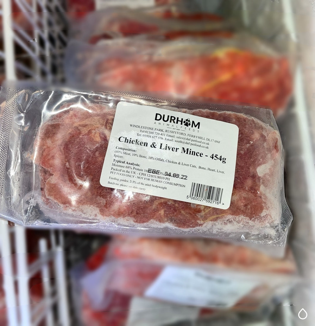 Durham Chicken & Liver Mince 454g