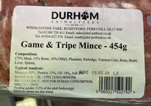 Load image into Gallery viewer, Durham Minced Game and Tripe 454g
