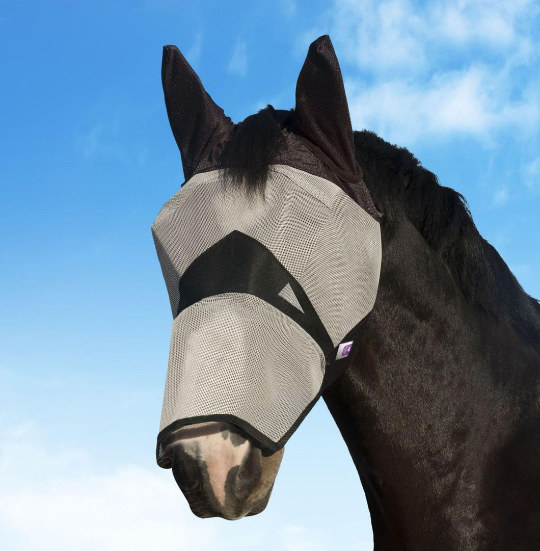 KM Elite Fly Mask With Nose XS (Small Pony/Weanling)