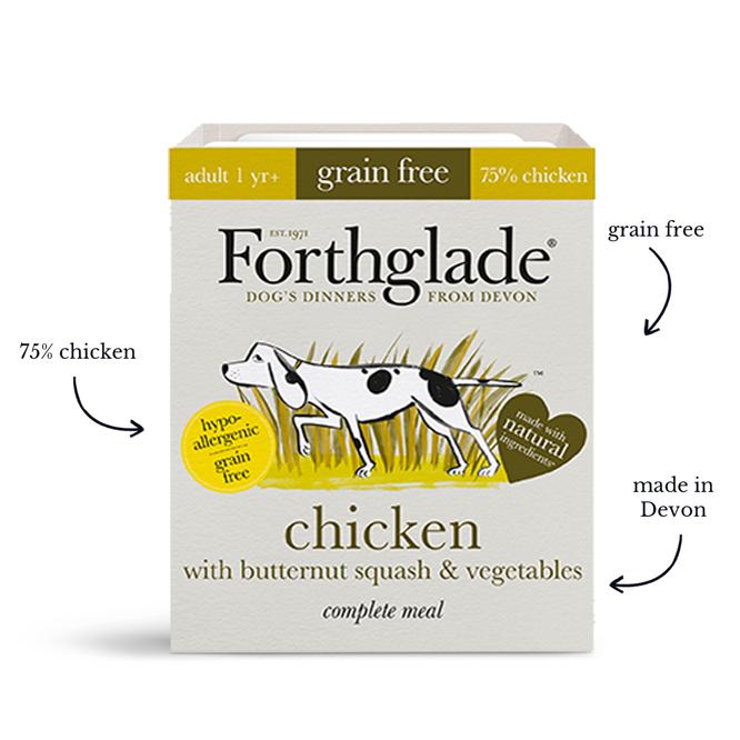 Forthglade Grain Free Complete Adult Chicken 395g - Forest Pet Supplies