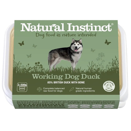 Natural Instinct Working Dog Duck (2x500g) - Forest Pet Supplies
