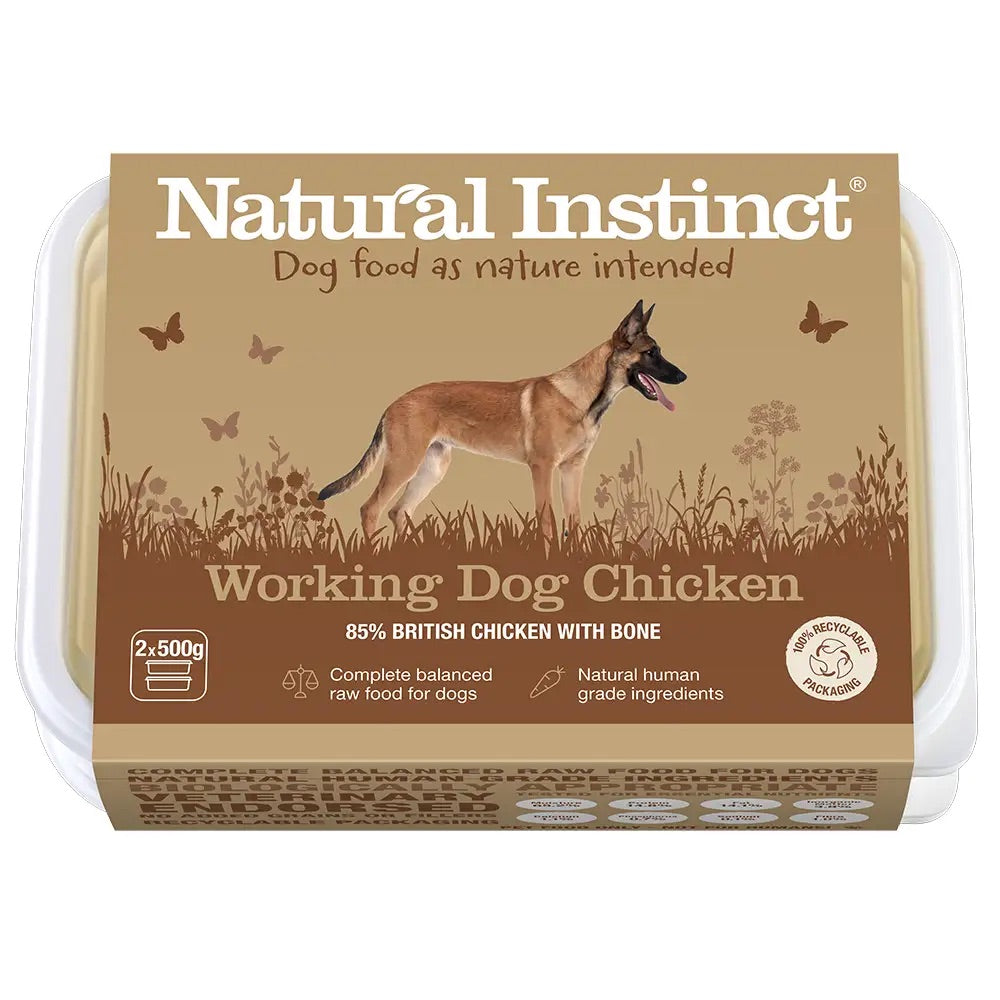Natural Instinct Working Dog Chicken (2x500g) - Forest Pet Supplies