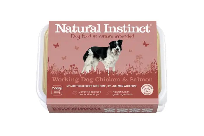 Natural Instinct Working Dog Chicken and Salmon (2x500g) - Forest Pet Supplies