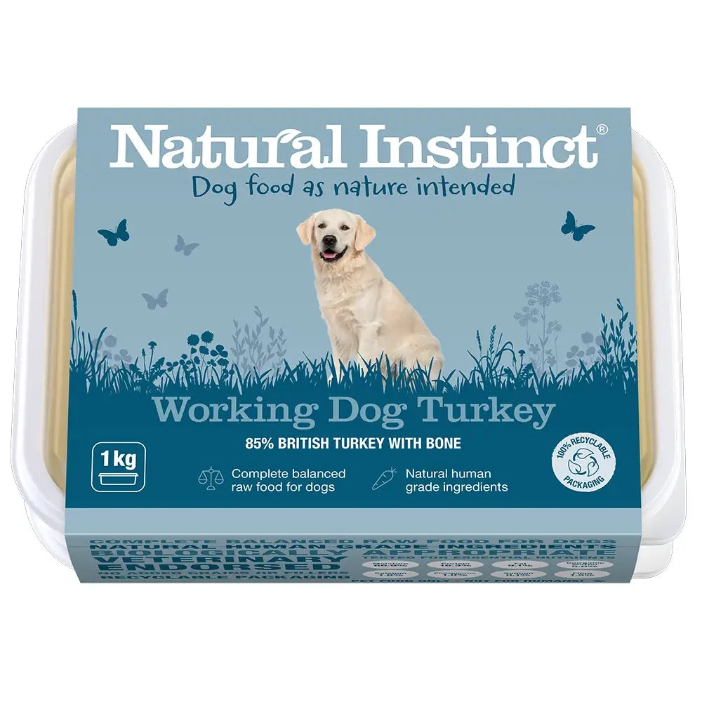 Natural Instinct Working Dog Turkey 1kg - Forest Pet Supplies